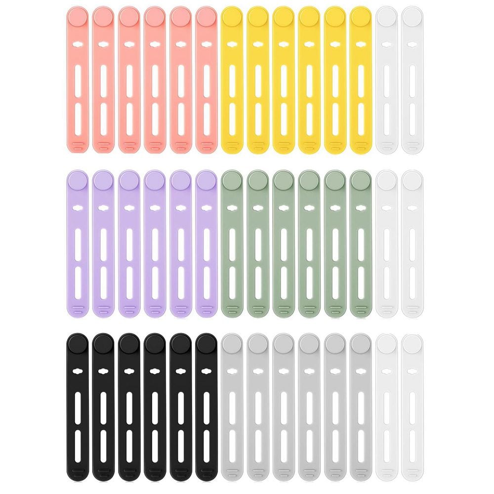 Silicone Cable Ties Reusable Elastic Cord Straps Multicolor Organizer for Bundling Fastening Earphones 42 Pieces price history on PriceWatchPro
