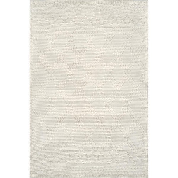 Contemporary Trellis Natti Ivory 4 ft. x 6 ft. Indoor Area Rug