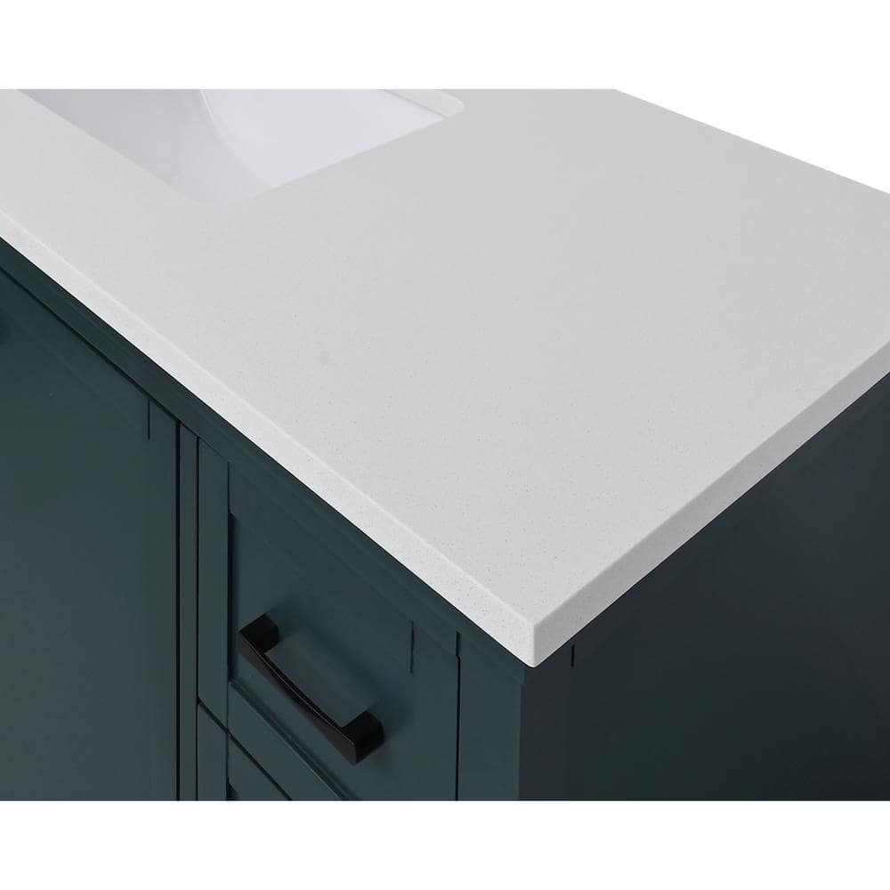 49'' Everest White Quartz Single Sink Bathroom Vanity Top