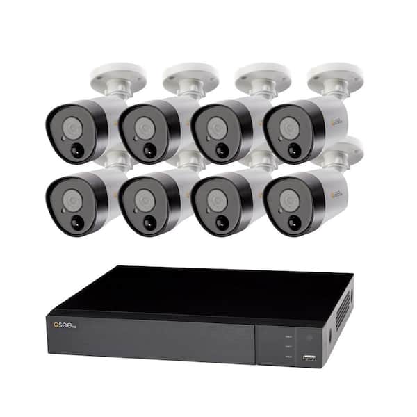 Q-SEE 8-Channel 5MP 2TB DVR Surveillance System with (8) 5MP Bullet Cameras