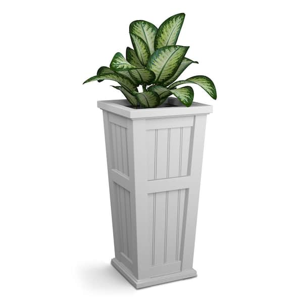 Cape Cod 32 in. Tall Self-Watering White Polyethylene Planter