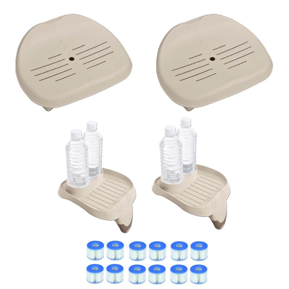 Hot tub Spa Seat(2 pack) & Cup Holder(2 pack) & Type A Filter Cartridges(6 Pack) price history on PriceWatchPro