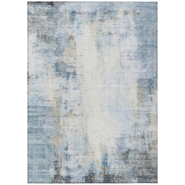Chantille Machine Washable Indoor/Outdoor Abstract ACN2171 Blue 9 ft. x 12 ft. Area Rug