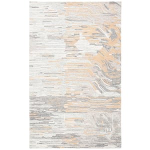 Metro Natural/Gold 4 ft. x 6 ft. Abstract Area Rug