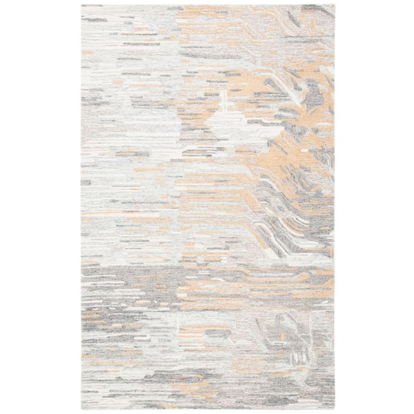 SAFAVIEH Metro Natural/Gold 4 ft. x 6 ft. Abstract Area Rug