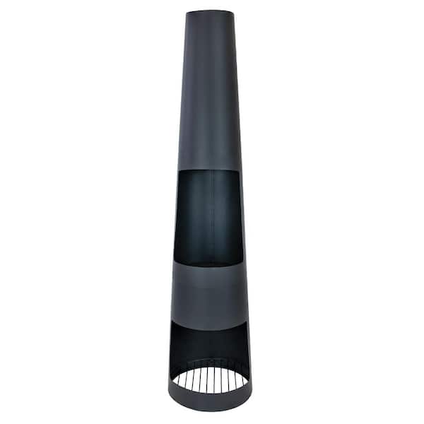 HKMGT Black Dusk to Dawn Outdoor Hardwired Cylinder Lantern