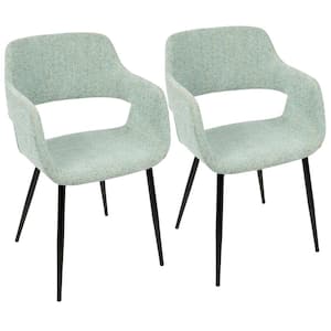 Margarite Mid-Century Light Green Modern Dining/Accent Chair (Set of 2)