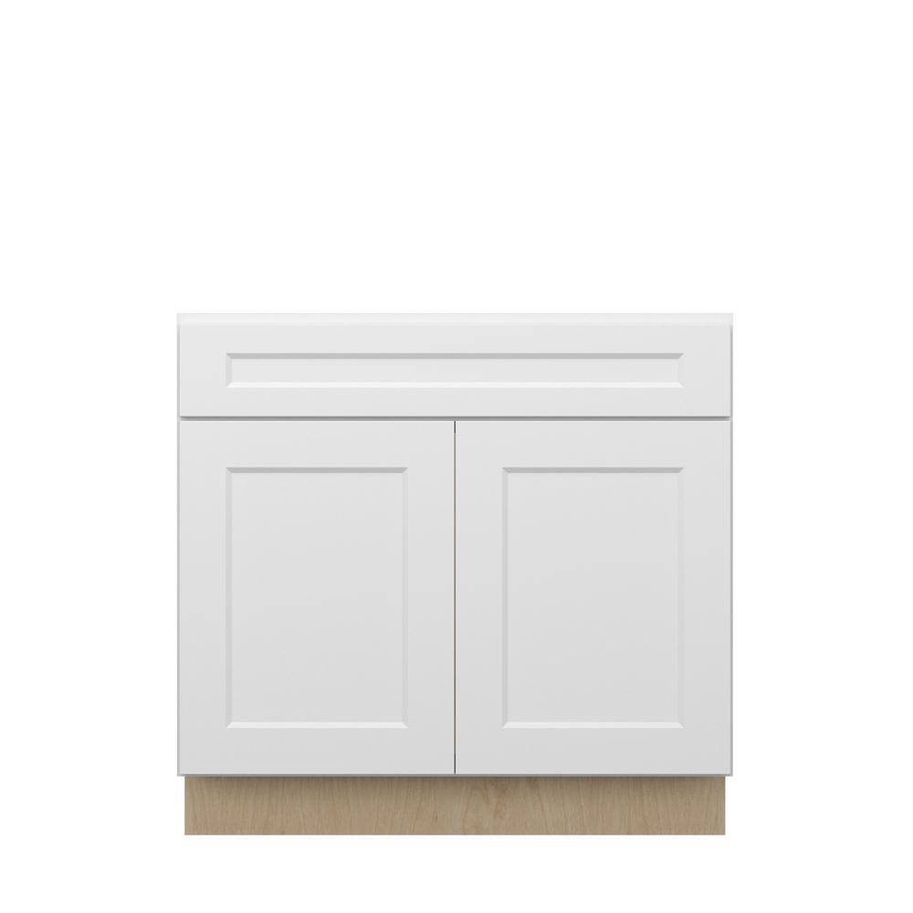 Norfolk Shaker 36 in. W x 34.5 in. H x 24 in. D in Painted White Plywood As