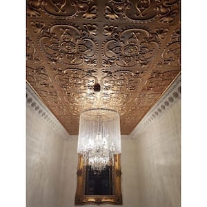 Alhambra 2 ft. x 2 ft. Glue Up PVC Ceiling Tile in Antique Silver (100 sq. ft./case)