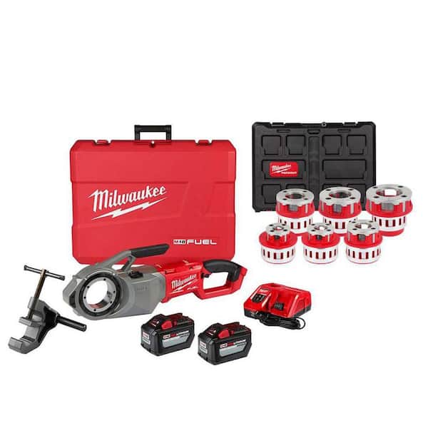 M18 Fuel One-Key Cordless Brushless Pipe Threader Kit With High Speed NPT Forged Aluminum Die Head PACKOUT Kit