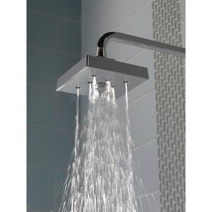 1-Spray Patterns 1.50 GPM 5.38 in. Wall Mount Fixed Shower Head with H2Okinetic in Chrome