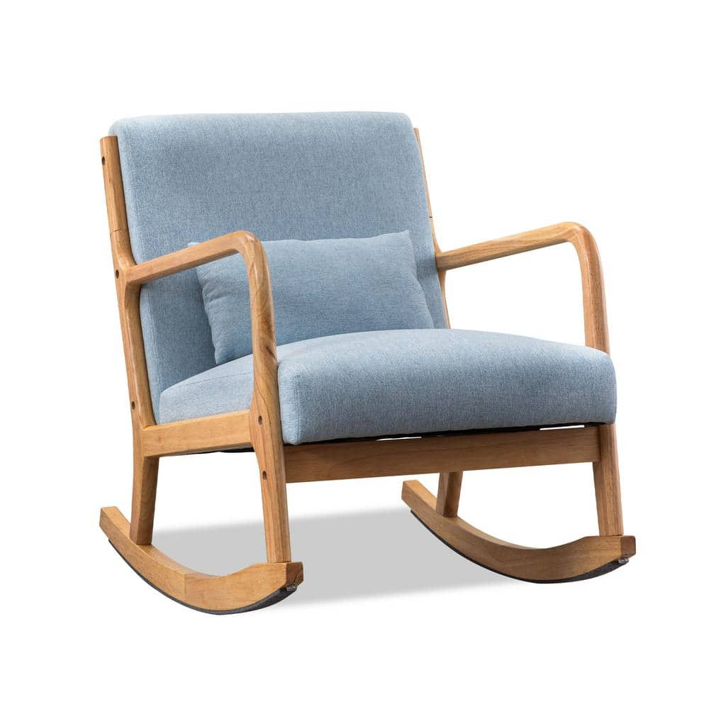 Modern Blue Fabric Rocking Chair ZY50169842 - The Home Depot