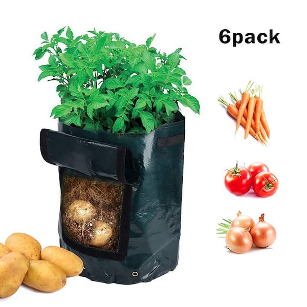 2PCS Potato Grow Bag Planter Grow Your Own Tomato Sack Spuds Tub Bags Pots RS