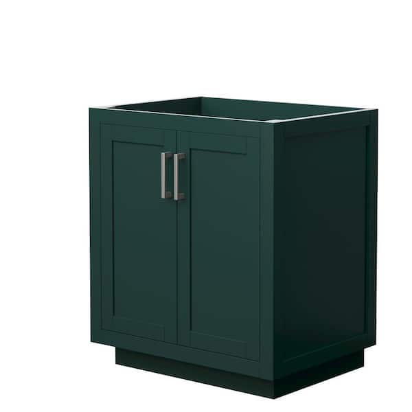 Wyndham Collection Miranda 29.25 in. W x 21.75 in. D x 33 in. H Single Bath Vanity Cabinet without Top in Green