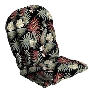 20 in. x 18 in. Outdoor Plush Modern Tufted Rocking Chair Cushion, Simone Black Tropical (Set of 2)