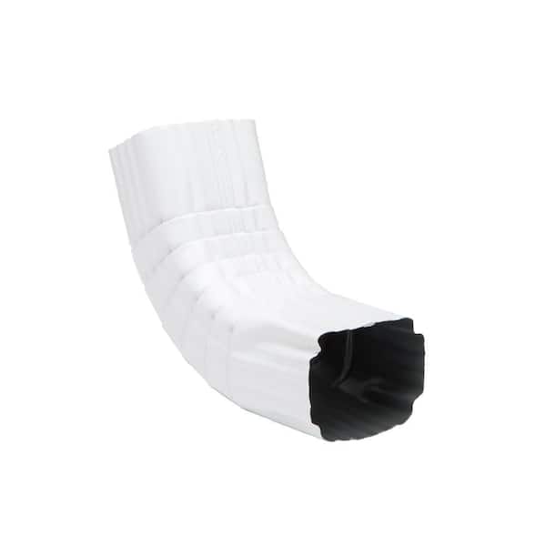 2 in. x 3 in. White Aluminum Downspout Clip