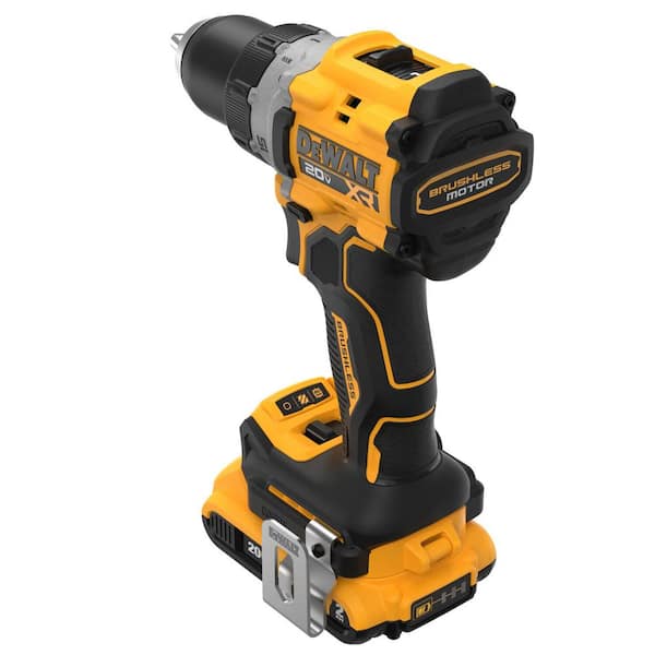 DEWALT DCD800D2 20V MAX Lithium-Ion Cordless Brushless 1/2 in. Drill Driver Kit with (2) 2.0Ah Batteries, Charger and Bag - 2