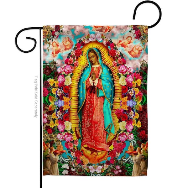 13 in. x 18.5 in. Our Lady of Guadalupe Garden Flag Double-Sided Religious Decorative Vertical Flags
