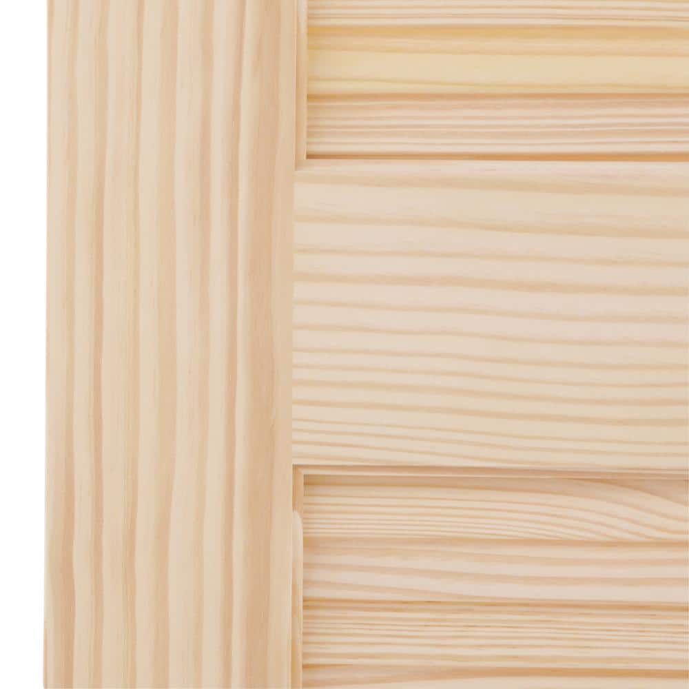 Kimberly Bay Louvered Unfinished Pine Wood Standard Door