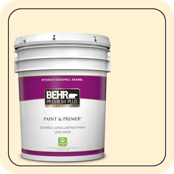 BEHR PREMIUM PLUS 5 gal. #ICC-30 Cashmere Sweater Eggshell Enamel Low Odor Interior Paint & Primer