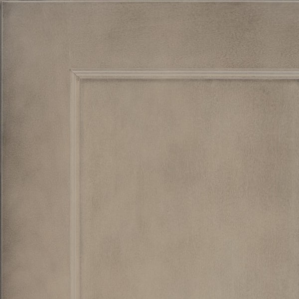 KraftMaid Brooks 7 5/16 in. W x 3/4 in. D x 7 5/16 in. H Quarter Cabinet Door Sample in Translucent Monument Grey