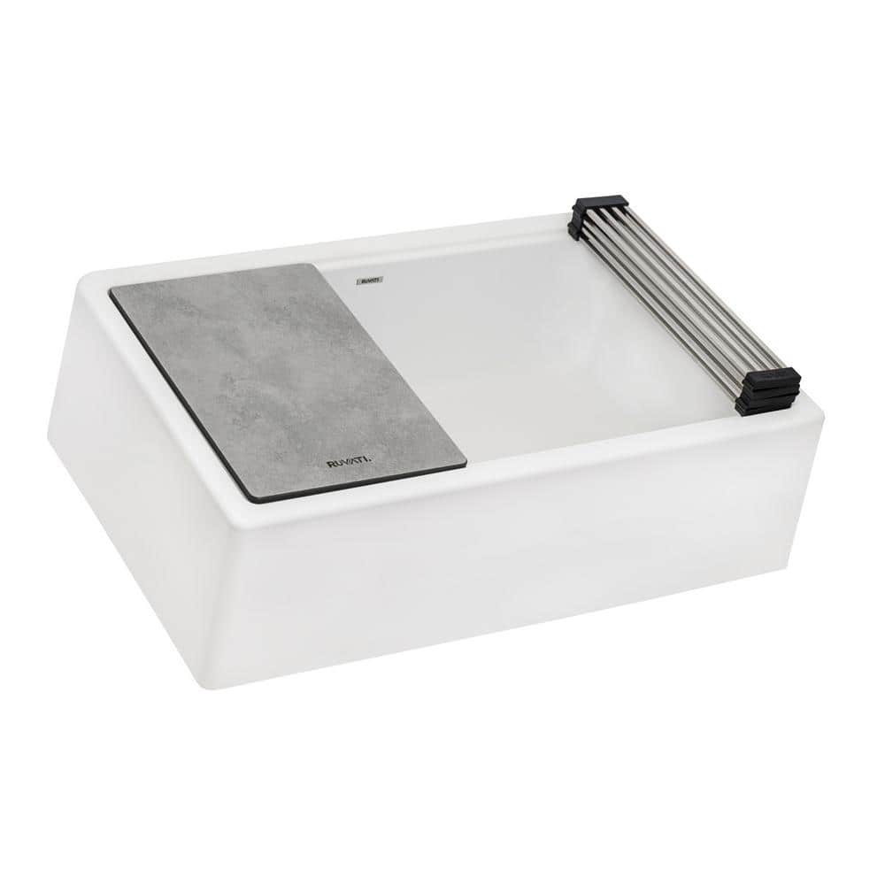 LedgeFit 17 in. x 11 in. Rectangular Textured Concrete Finish Cutting Board for Workstation Sinks - thumbnail 5