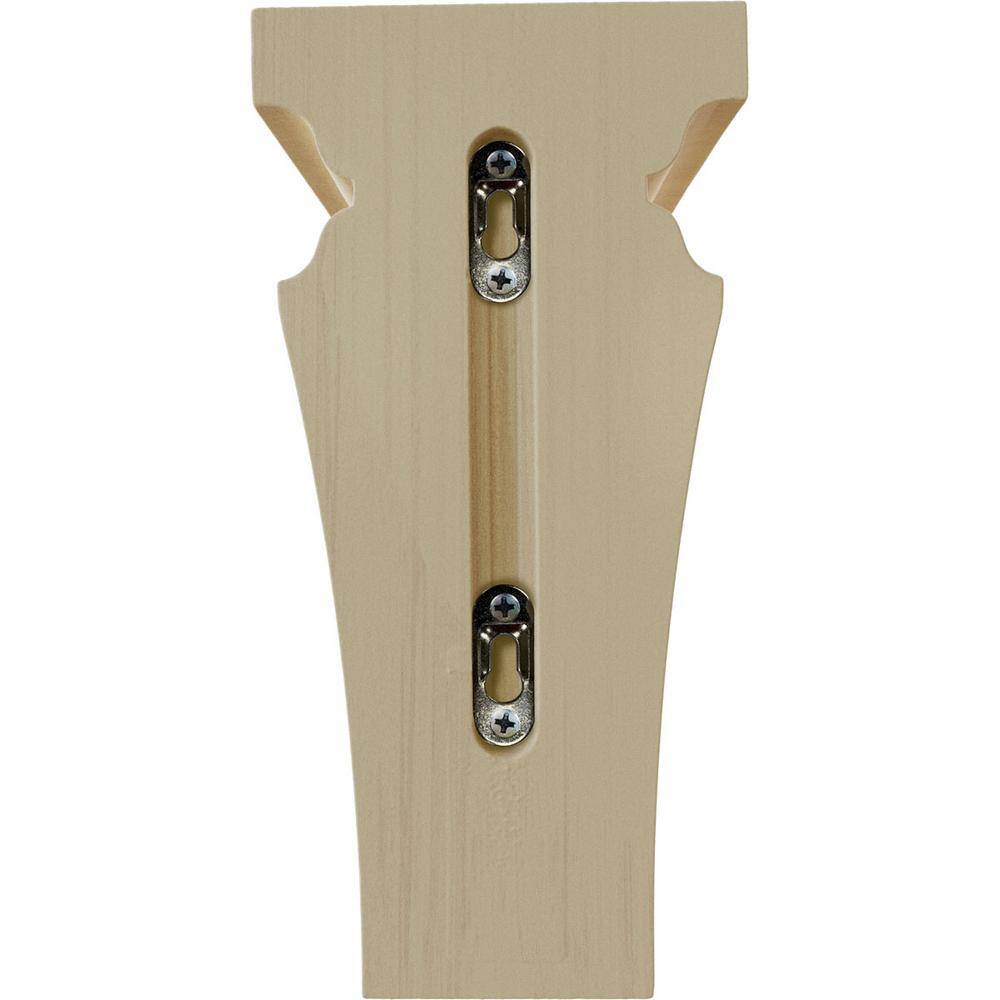 Medium Rubberwood Corbel in Natural Finish, 10" Height