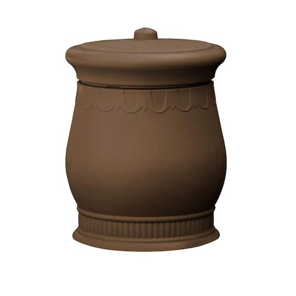 Good Ideas Savannah 23 in. x 23 in. x 32 in. Polyethylene Urn Waste and Storage Bin in Oak