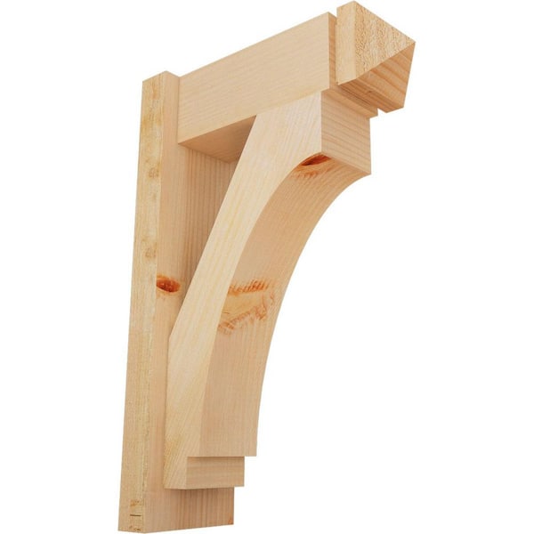 Ekena Millwork 6 in. x 24 in. x 16 in. Douglas Fir Imperial Arts and Crafts Rough Sawn Outlooker