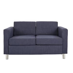 Pacific Navy Fabric Love Seat