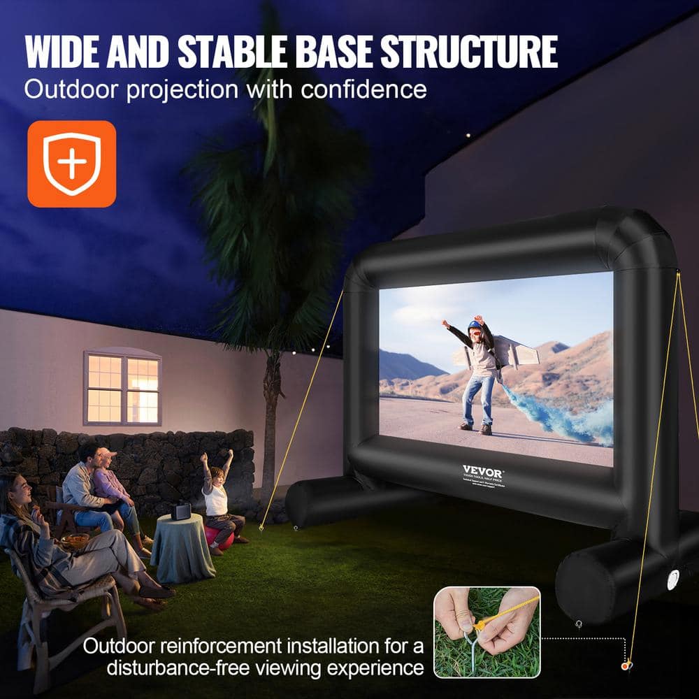 VEVOR 14 FT Black Inflatable Outdoor Movie Screen