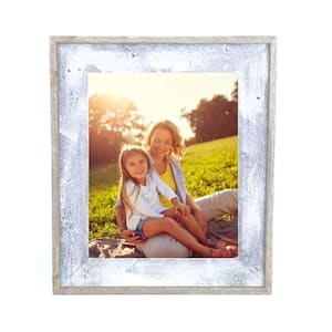 Rustic Farmhouse Artisan 11 in. x 17 in. White Wash Reclaimed Picture Frame
