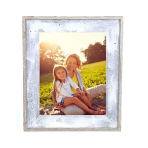 Rustic Farmhouse Artisan 18 in. x 24 in. White Wash Reclaimed Picture Frame