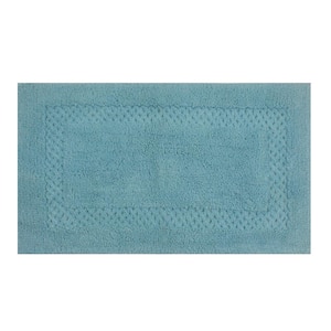 Classy 100% Cotton Bath Rugs Set, 21 in. x34 in. Rectangle, Aqua