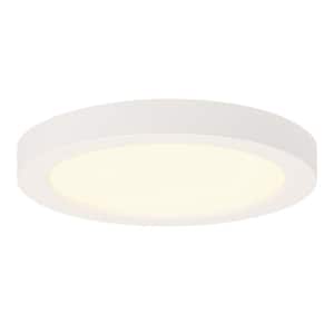 5 in. 11-Watt White Selectable Integrated LED Flush Mount with White Frosted Shade