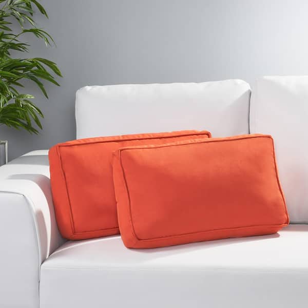 solid coral throw pillows