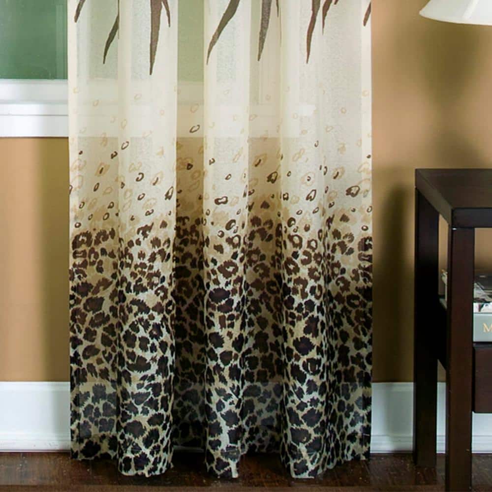 Kenya Black and White Animal Print Ground Length Drapes