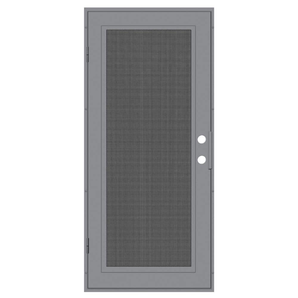 Full View 36 in. x 80 in. Right-Hand/Outswing Metal Gray Aluminum Security Door with Meshtec Screen price history on PriceWatchPro