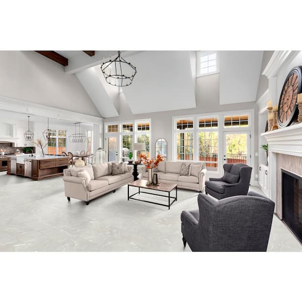 Melville Heights Stone 22 MIL x 9.06 in. W x 48.03 in. L Waterproof Click Lock Vinyl Plank Flooring 21.15 sq. ft. /Case