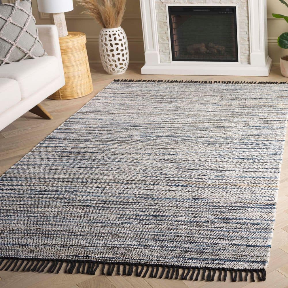 Rag 5 ft. x 8 ft. Light Blue/Black Abstract Striped Area Rug price history on PriceWatchPro