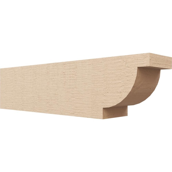 Ekena Millwork 6-in. x 8-in. x 32-in. Alpine Woodgrain, Primed Tan Timberthane Polyurethane Rafter Tail Brace