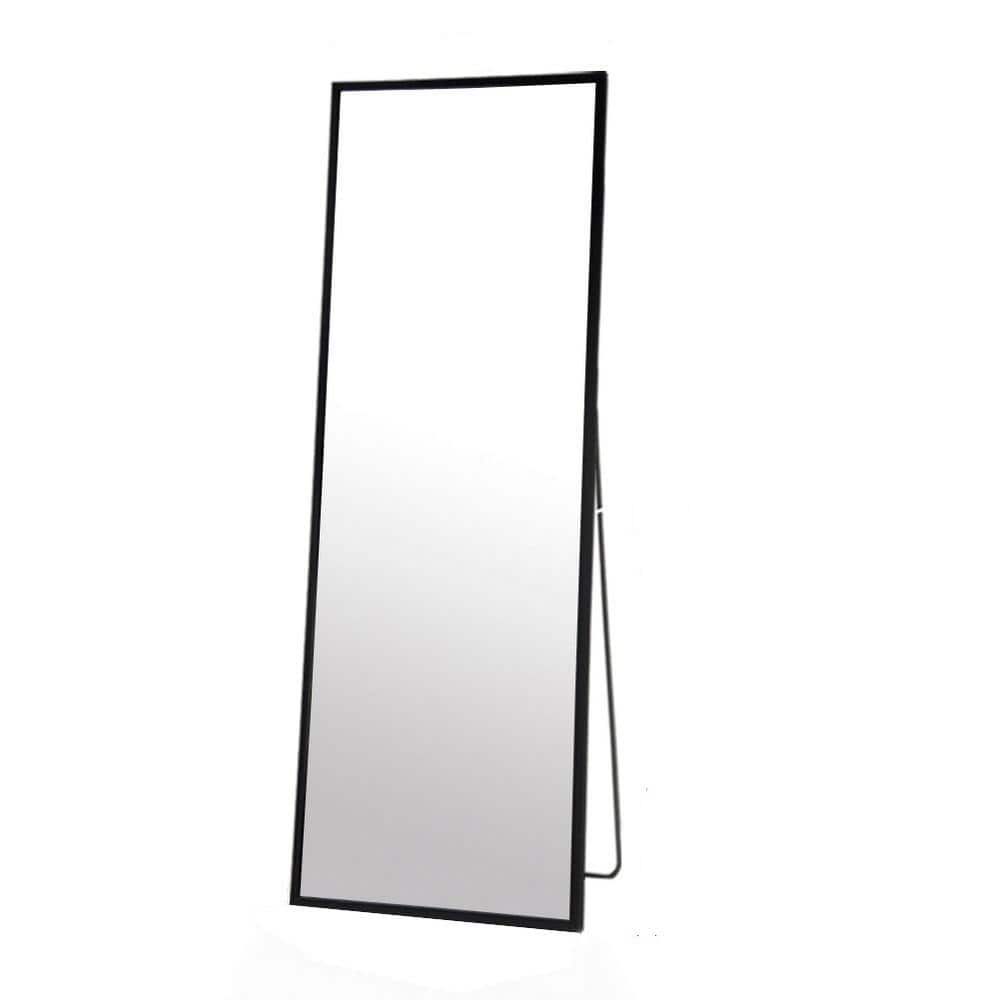 19.7 in. W x 59 in. H Rectangle Framed Black Full Length Floor Mirror ...