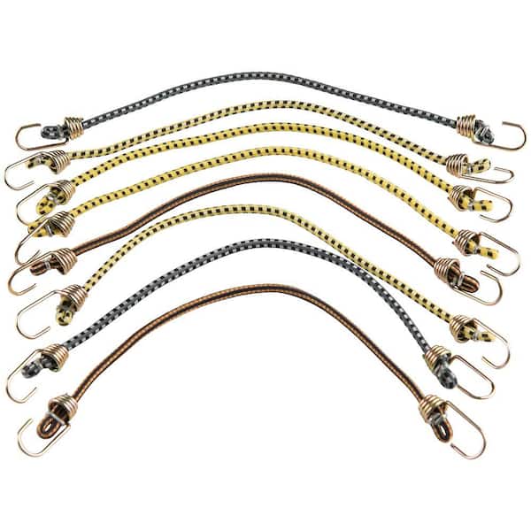HDX 10 in. Mini Bungee Cords Assortment (8-Pack)