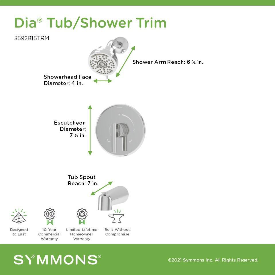 Polished Chrome Wall Mounted Multi Spray Tub & Shower Faucet