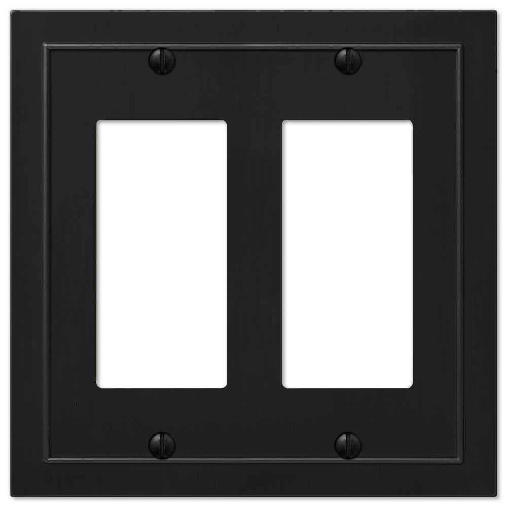 Bethany Black Cast Double Rocker Wallplate
