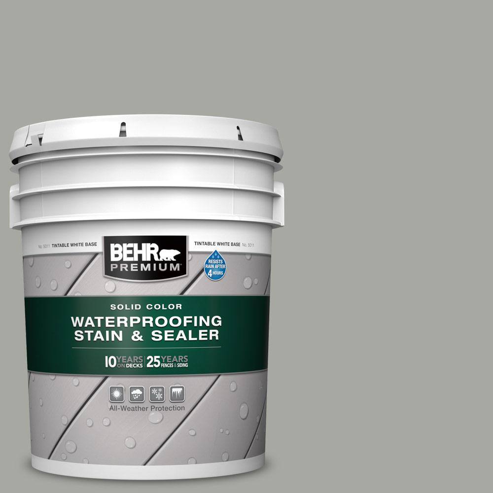 5 gal. #PFC-68 Silver Gray Solid Color Waterproofing Exterior Wood Stain and Sealer price history on PriceWatchPro