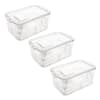 LEXI HOME Acrylic Produce Food Storage Container Organizer with Divider and  Vented Lids 3-Pack LB5695P3 - The Home Depot
