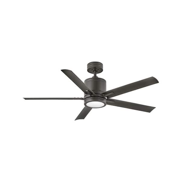 HINKLEY Hinkley Vail 52" Integrated LED 6-Speed Indoor/Outdoor Ceiling Fan, Metallic Matte Bronze