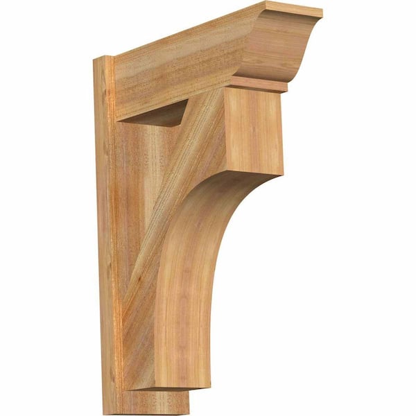 Ekena Millwork 8 in. x 32 in. x 24 in. Westlake Traditional Rough Sawn Western Red Cedar Outlooker