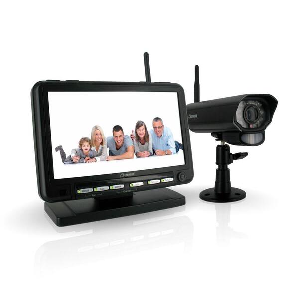 Defender Digital Wireless DVR Security System with 7 in. LCD Monitor SD Card Recording and Long Range Night Vision Camera